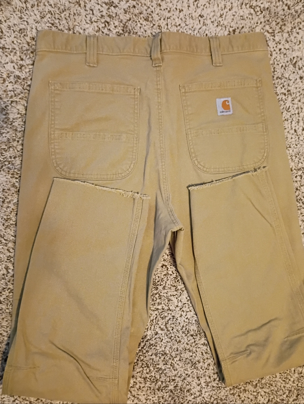 Carhartt Tan Straight Fit Work Pants 36Wx31L Imperfection